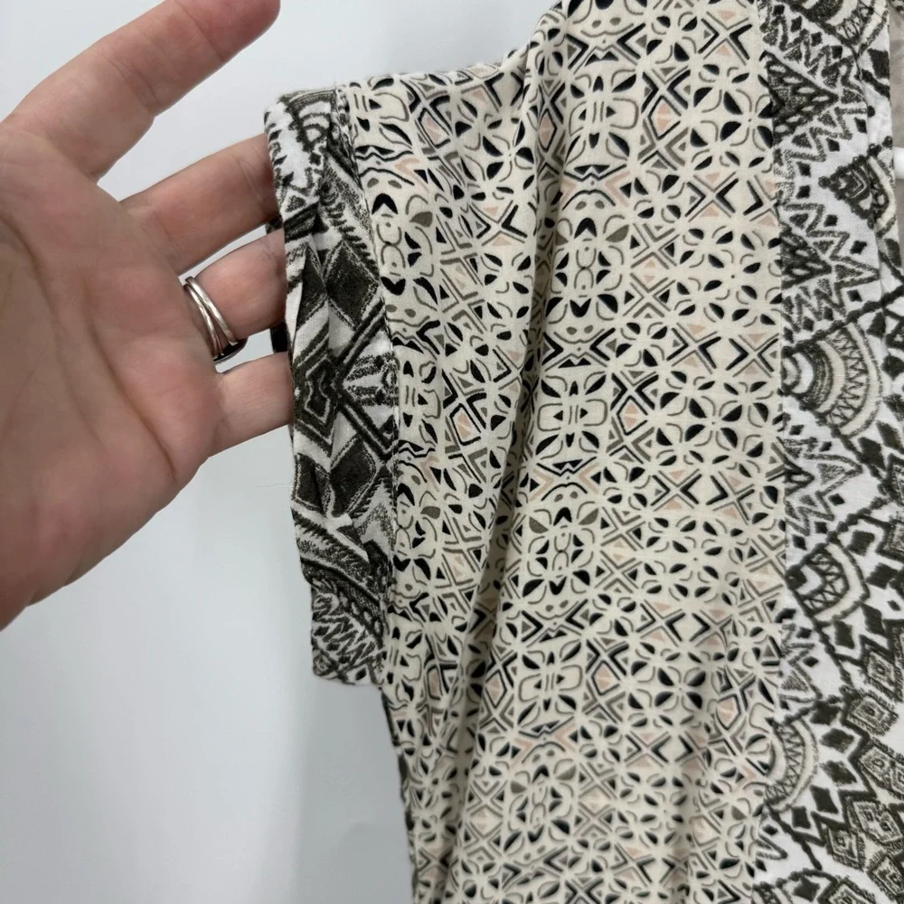 Free people sundown multi print open cut out back mini dress with pockets S